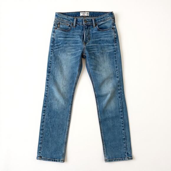 Abercrombie & Fitch Other - Abercrombie Kids Skinny 5 Pocket Design Light Wash Blue Jeans Size Slim 15/16